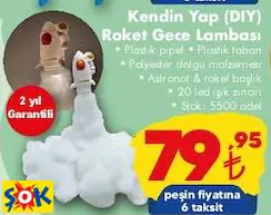 KENDİN YAP (DIY) ROKET GECE LAMBASI